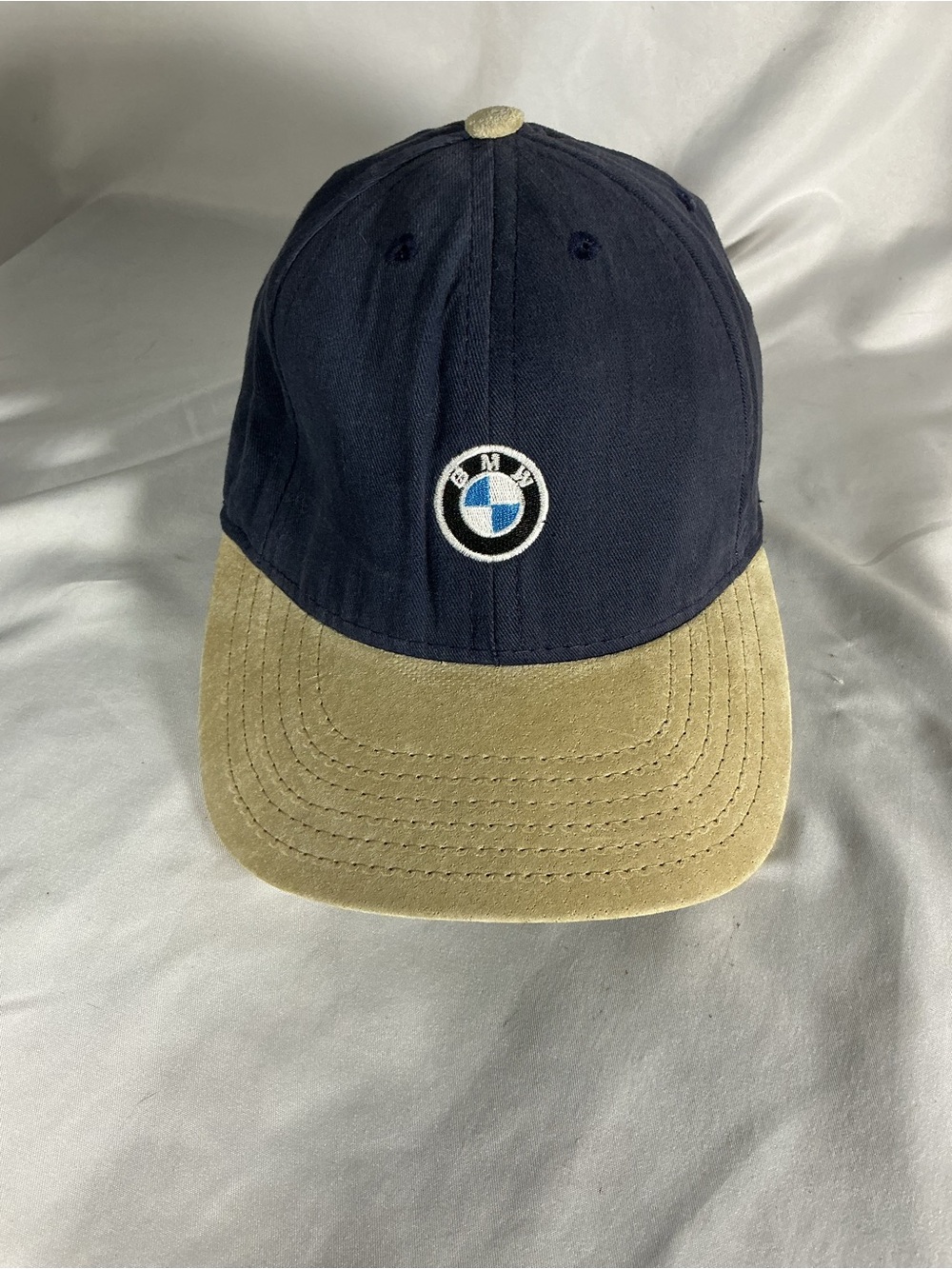 BMW Two-Tone Baseball Cap in Navy and Khaki